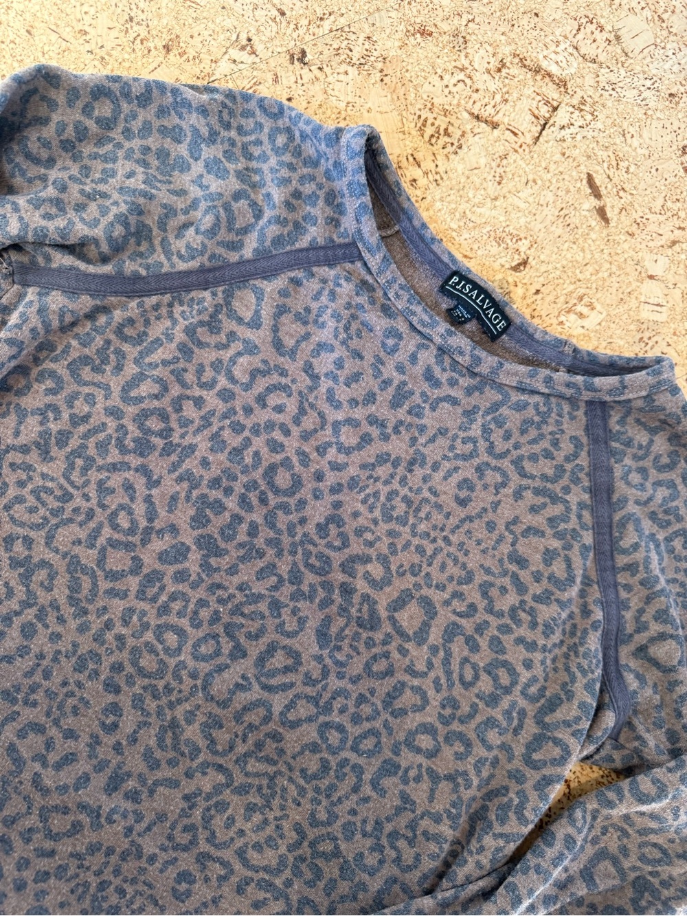 P.J. Salvage Taupe and Charcoal Leopard Loungewear Set - Picture 7 of 7